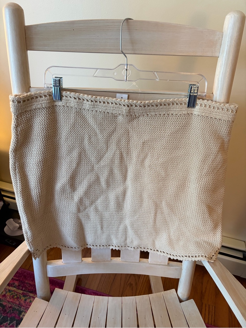 J Crew Knit Crochet-Trim Mini Skirt in Beige - Picture 4 of 4